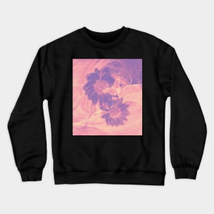 Ghost butterflies in an abstract purple and pink landscape Crewneck Sweatshirt